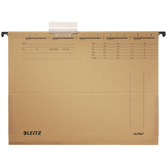 Hangmap Leitz Alpha A4 met balg 348x260mm natuurbruin