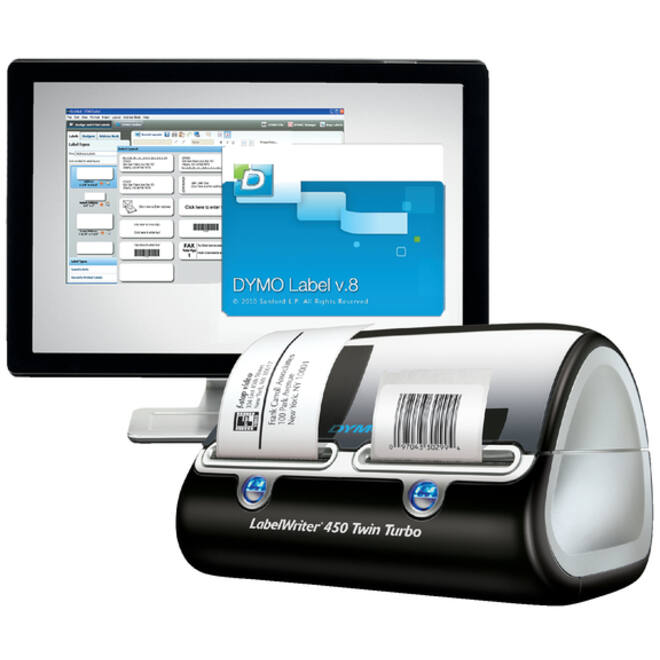 Labelprinter Dymo LabelWriter 450 Twin Turbo desktop zwart
