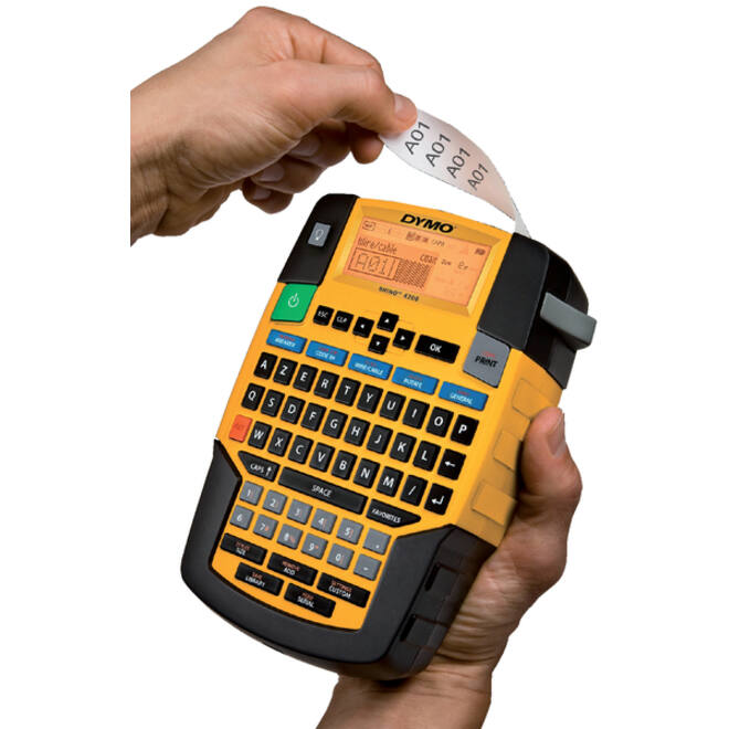 Labelprinter Dymo Rhino 4200 industrieel azerty 19mm geel