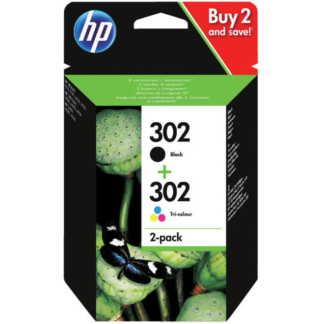 Inktcartridge HP X4D37AE 302 zwart+kleur