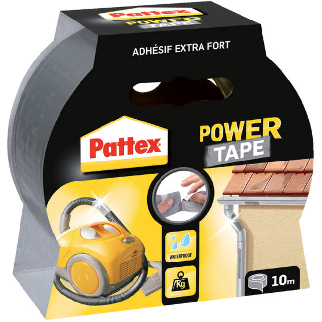 Plakband Pattex Power Tape 50mmx10m grijs
