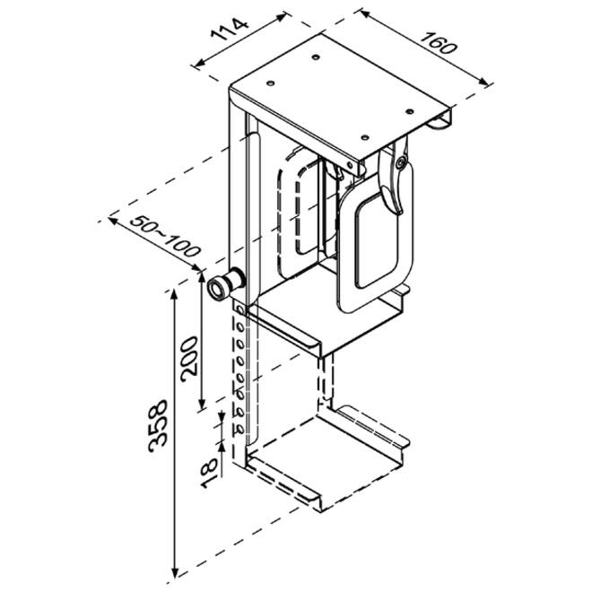 CPU houder Neomounts D075 10kg zwart