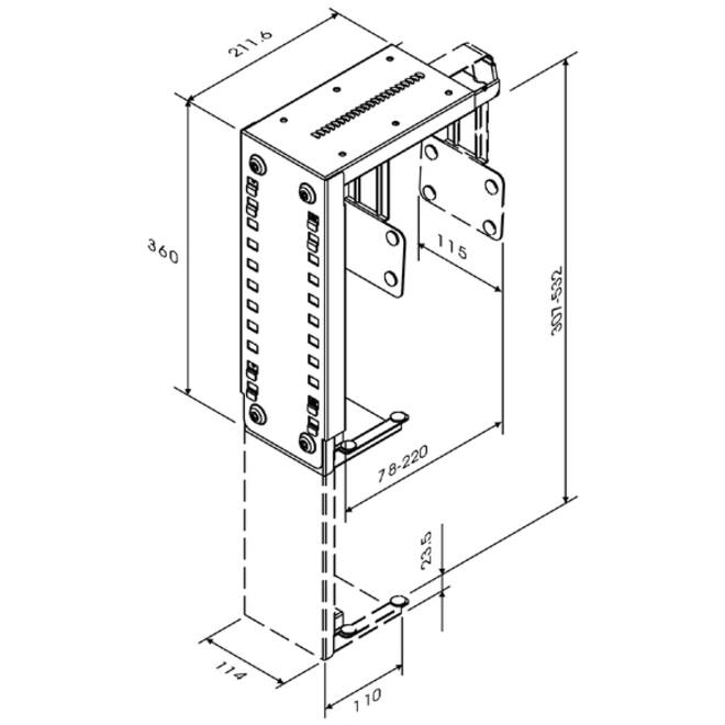 CPU houder Neomounts D100 30kg zwart