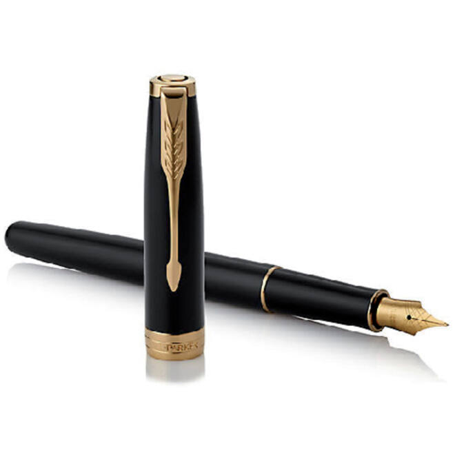 Vulpen Parker Sonnet black lacquer GT medium