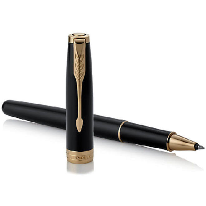 Rollerpen Parker Sonnet black lacquer GT fijn