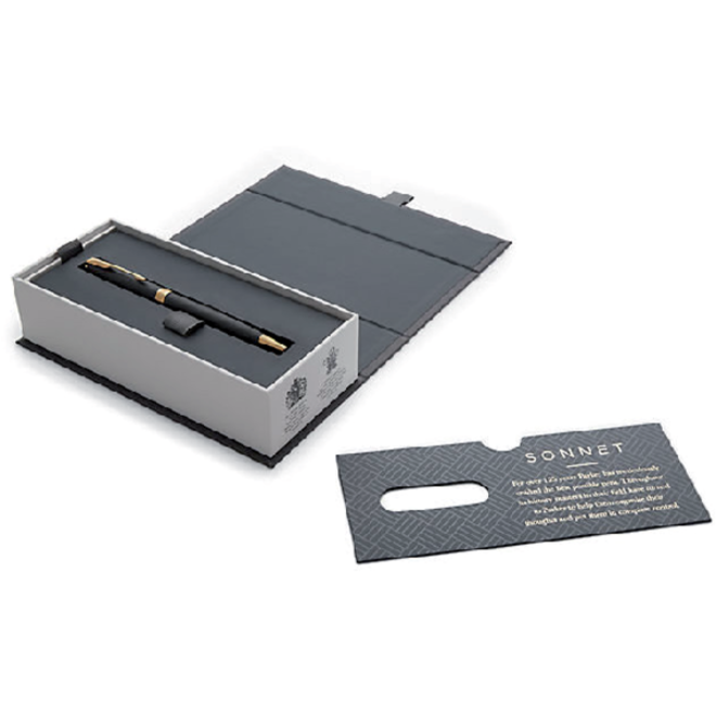 Balpen Parker Sonnet matte black lacquer GT medium