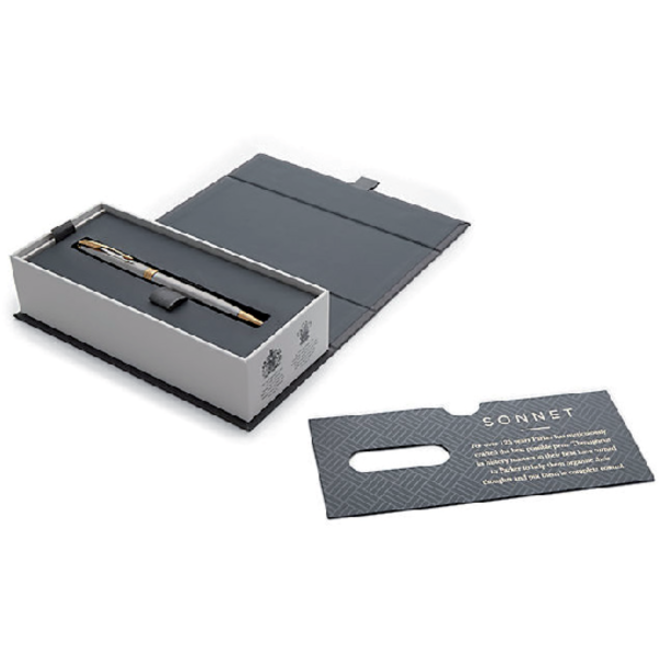 Balpen Parker Sonnet stainless steel GT medium