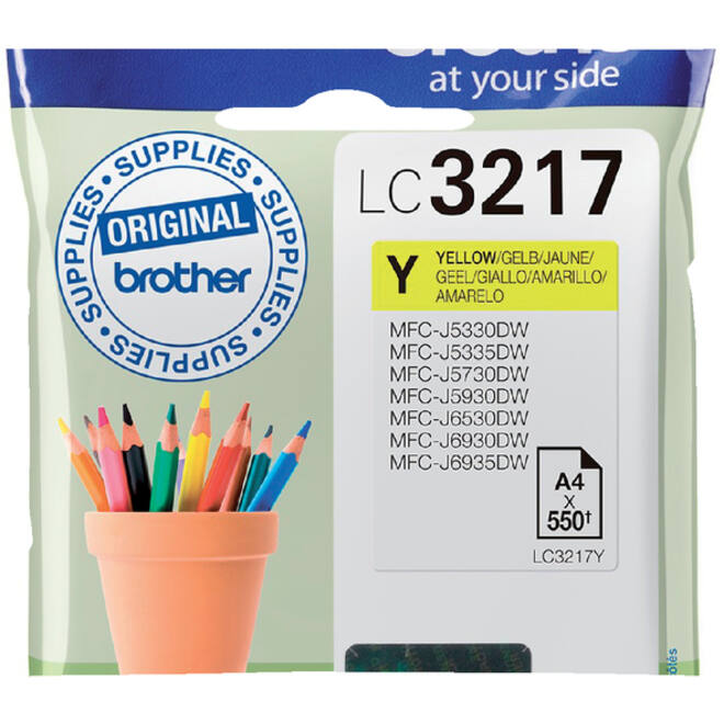 Inktcartridge Brother LC-3217Y geel