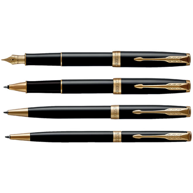 Rollerpen Parker Sonnet black lacquer GT fijn