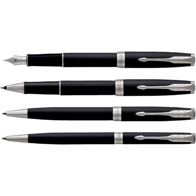Rollerpen Parker Sonnet matte black CT fijn