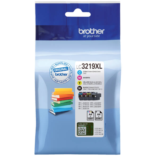 Inktcartridge Brother LC-3219XL zwart + 3 kleuren