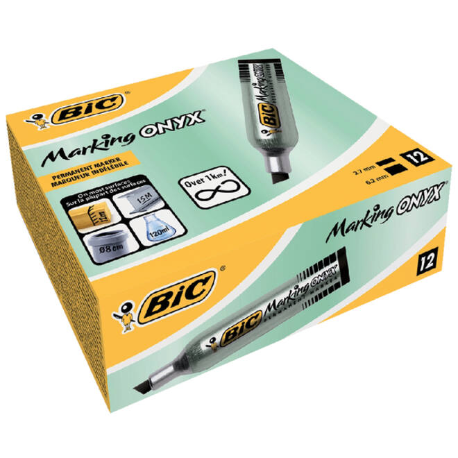 Viltstift Bic 1481 onyx schuin M zwart