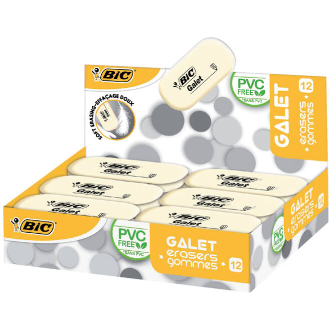 Gum Bic Galet pvc vrij zacht potlood wit