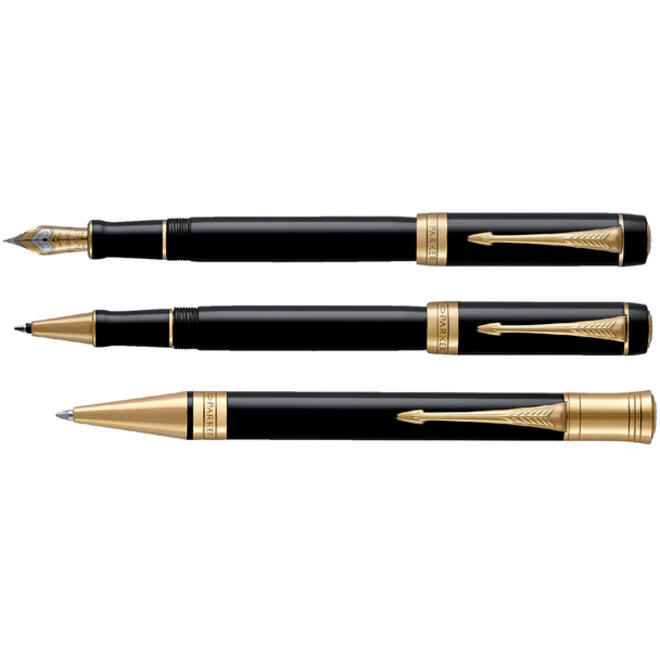 Vulpen Parker Duofold Classic black 18k GT fijn