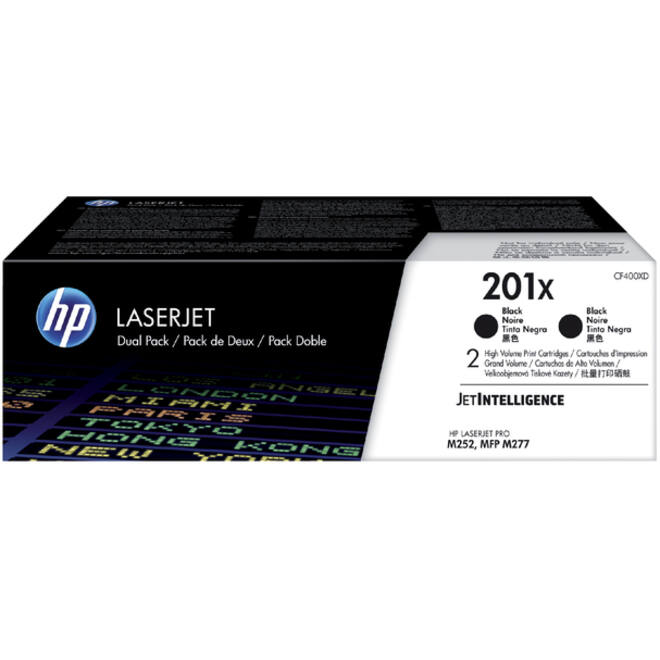 Tonercartridge HP CF400XD 201X zwart 2x