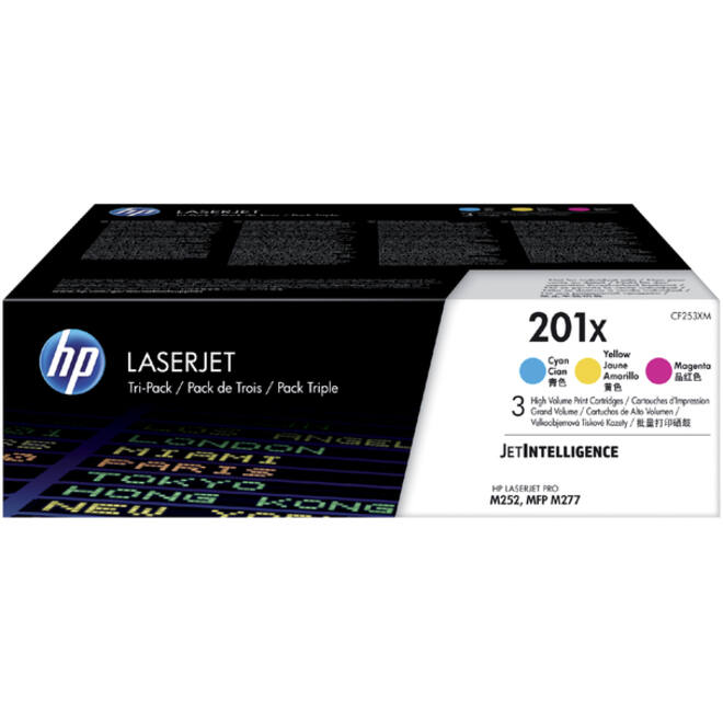 Tonercartridge HP CF253XM 201X 3 kleuren