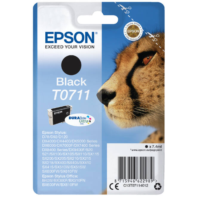 Inktcartridge Epson T0711 zwart
