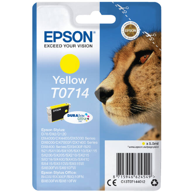 Inktcartridge Epson T0714 geel