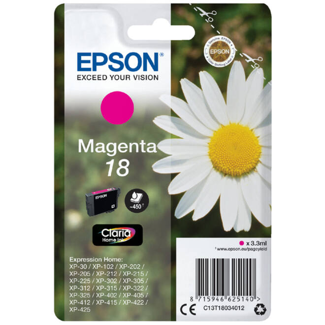 Inktcartridge Epson 18 T1803 rood