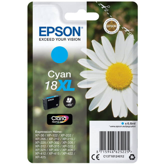 Inktcartridge Epson 18XL T1812 blauw