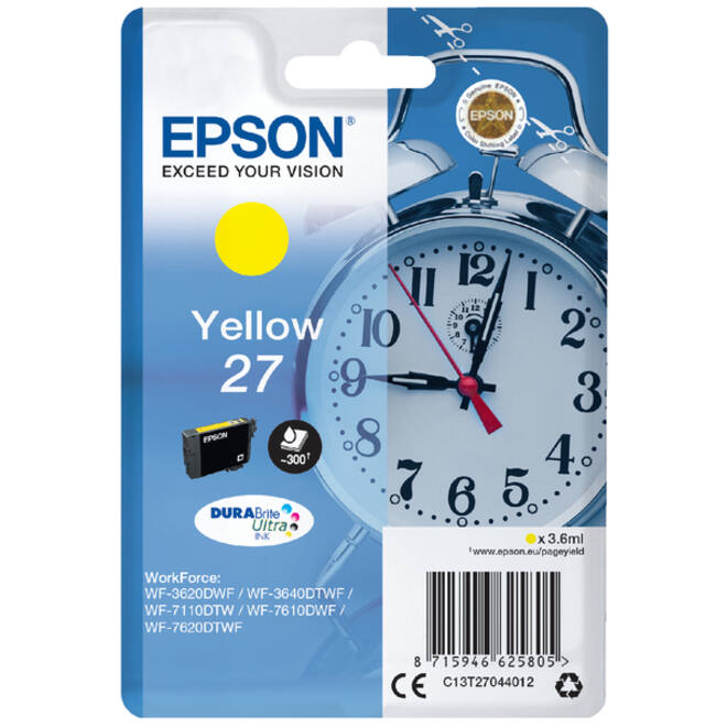Inktcartridge Epson 27 T2704 geel