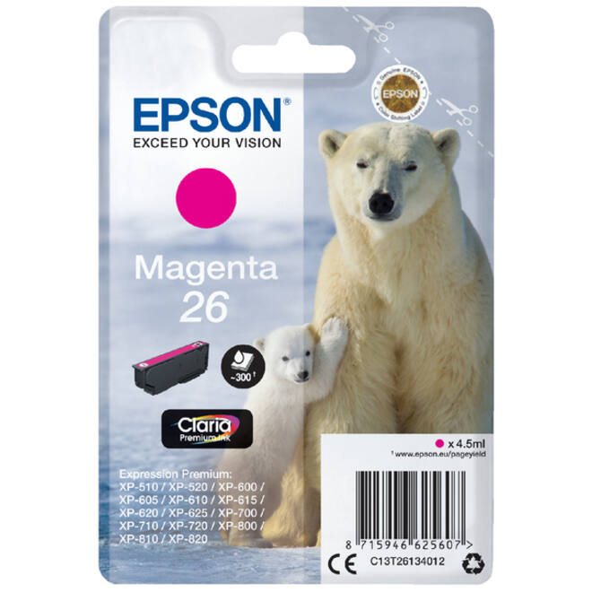 Inktcartridge Epson 26 T2613 rood