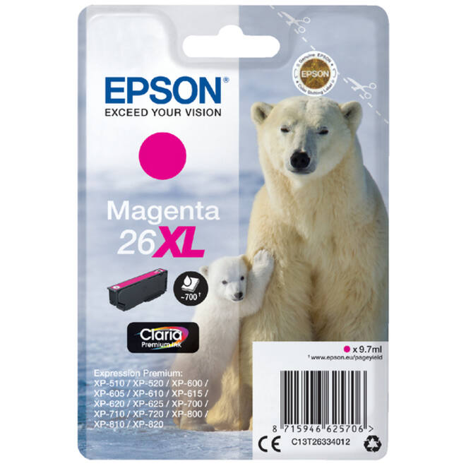 Inktcartridge Epson 26XL T2633 rood