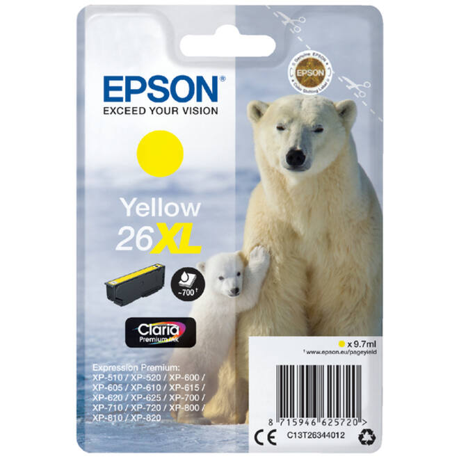 Inktcartridge Epson 26XL T2634 geel