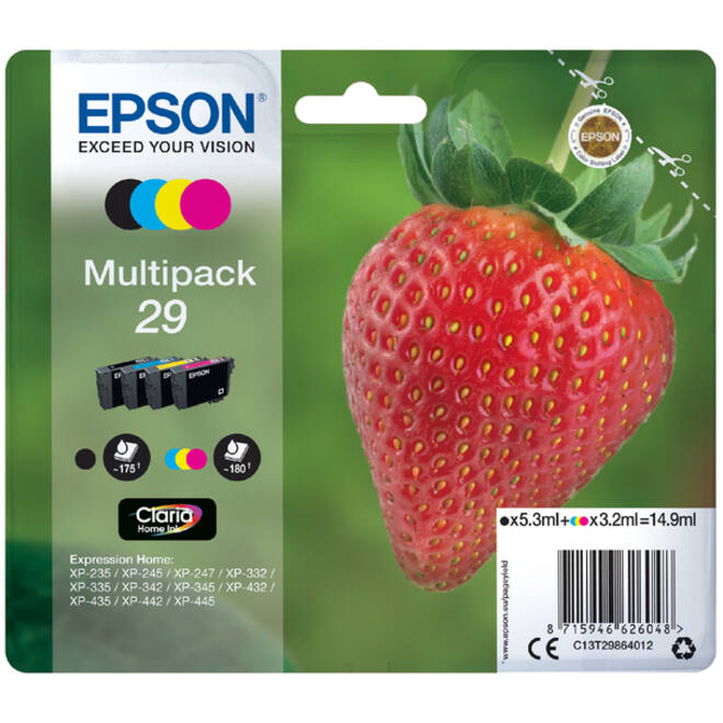 Inktcartridge Epson 29 T2986 zwart + 3 kleuren