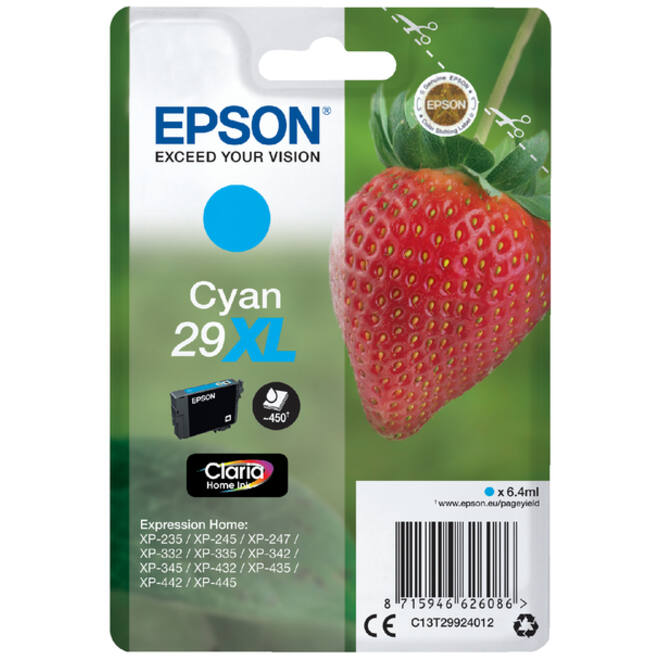 Inktcartridge Epson 29XL T2992 blauw