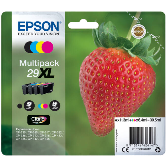 Inktcartridge Epson 29XL T2996 zwart + 3 kleuren