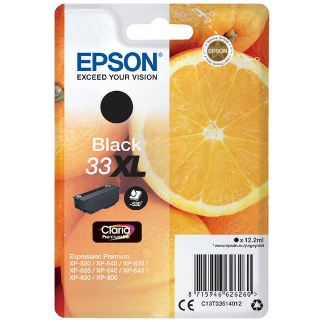 Inktcartridge Epson 33XL T3351 zwart