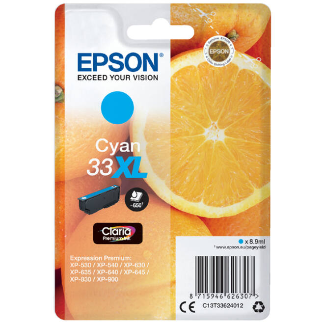 Inktcartridge Epson 33XL T3362 blauw