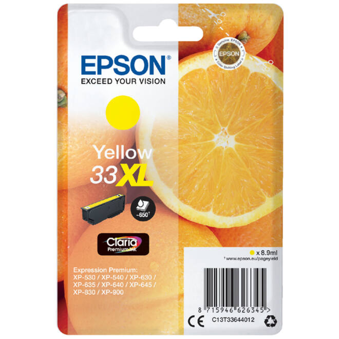 Inktcartridge Epson 33XL T3364 geel