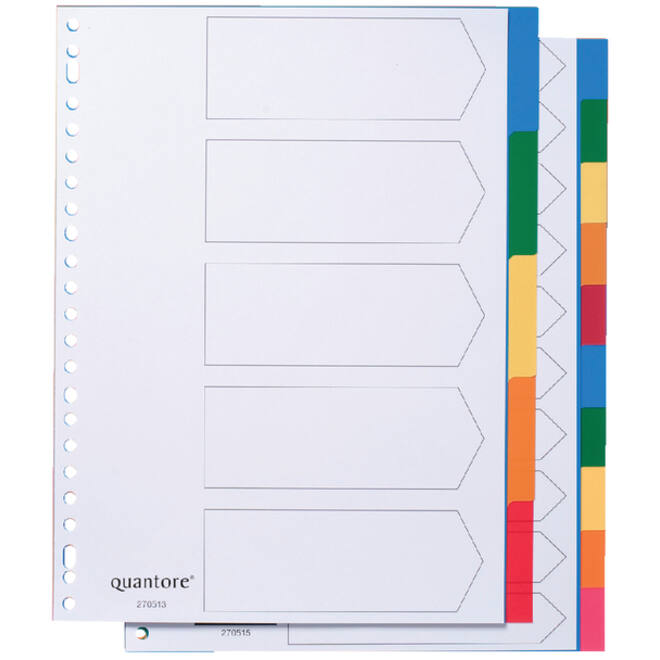 Tabbladen Quantore 23-gaats 5-delig assorti tabs PP