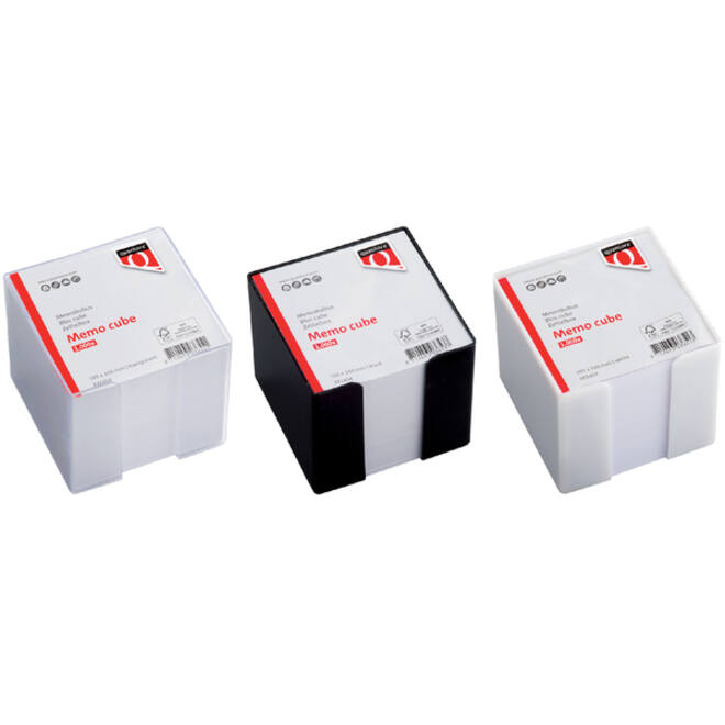 Memokubus Quantore 10x10x9cm transparant met 900vel