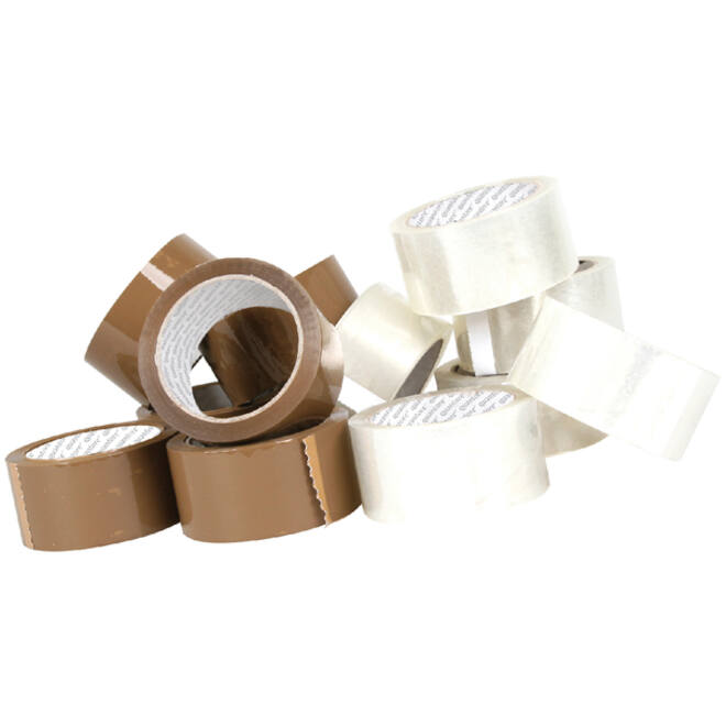 Verpakkingstape Quantore 50mmx60m PP bruin