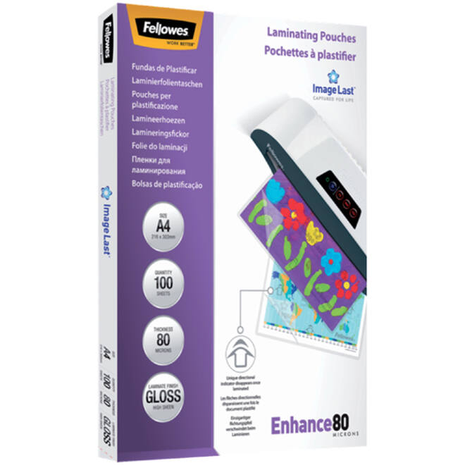 Lamineerhoes Fellowes A4 2x80micron glans 100stuks