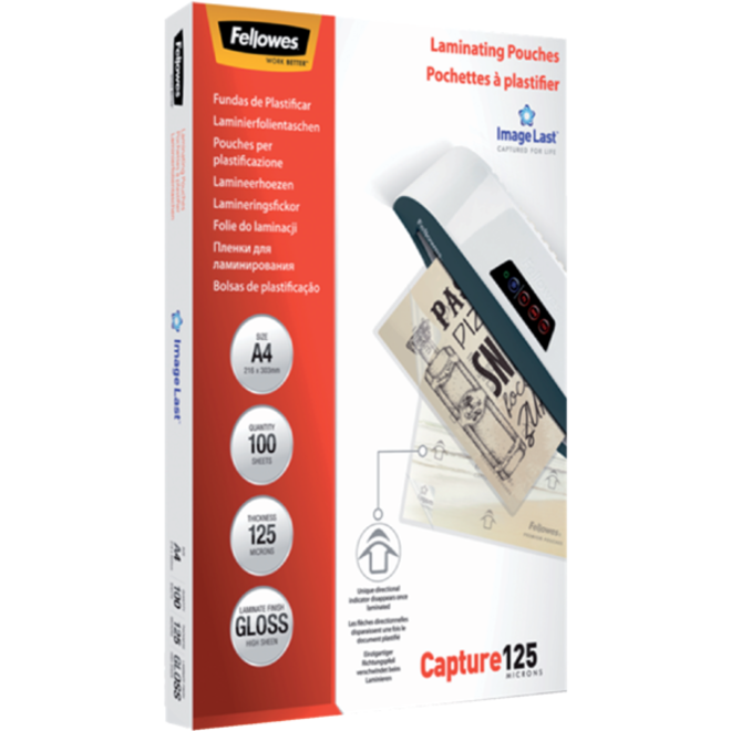 Lamineerhoes Fellowes A4 2x125micron glans 100stuks