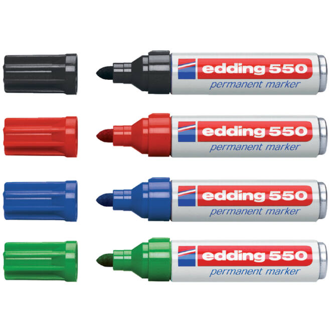 Viltstift edding 550 rond 3-4mm blauw