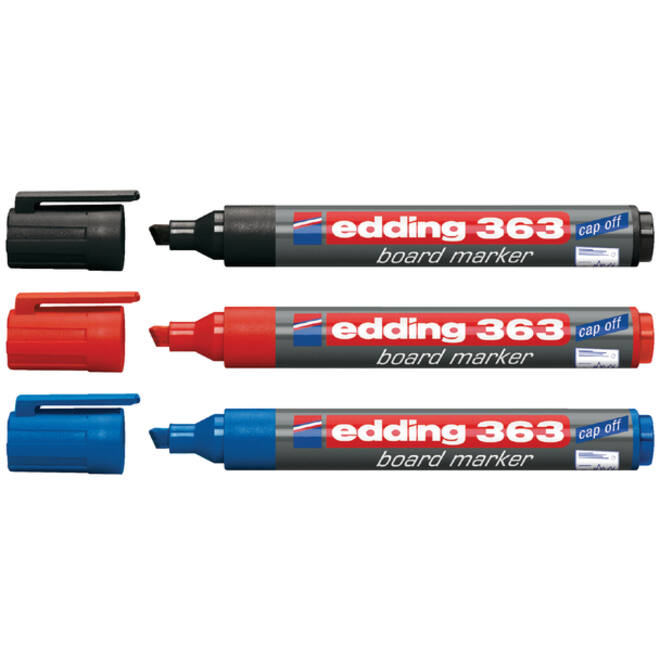 Viltstift edding 363 whiteboard schuin 1-5mm blauw