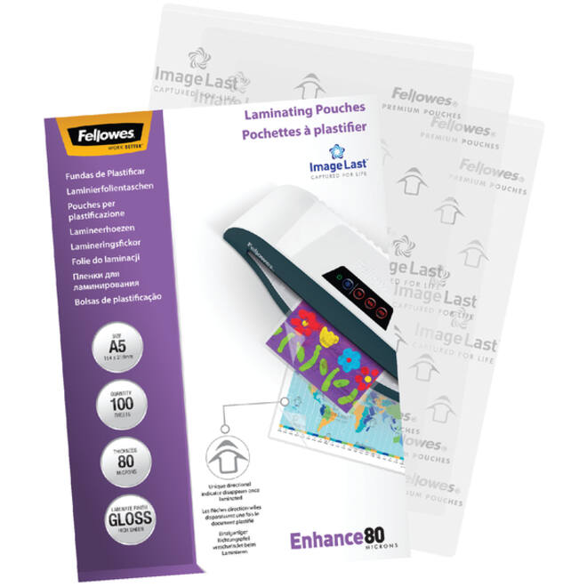 Lamineerhoes Fellowes A5 2x80micron glans 100stuks