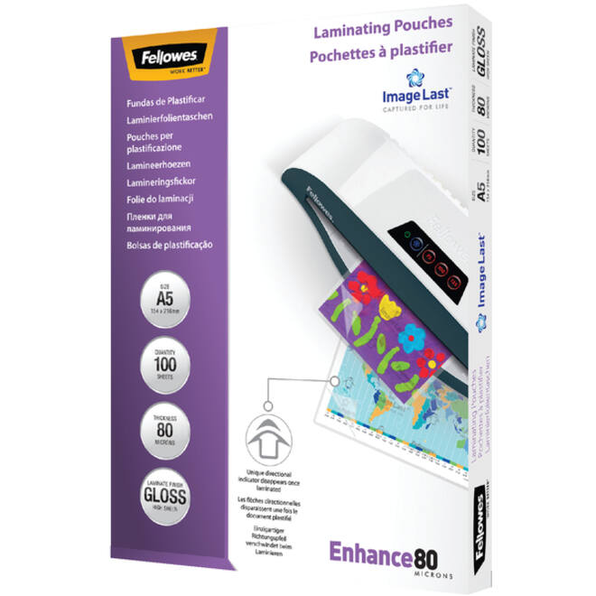Lamineerhoes Fellowes A5 2x80micron glans 100stuks