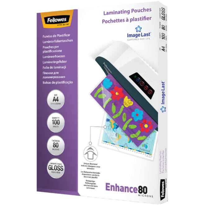 Lamineerhoes Fellowes A4 2x80micron glans 100stuks
