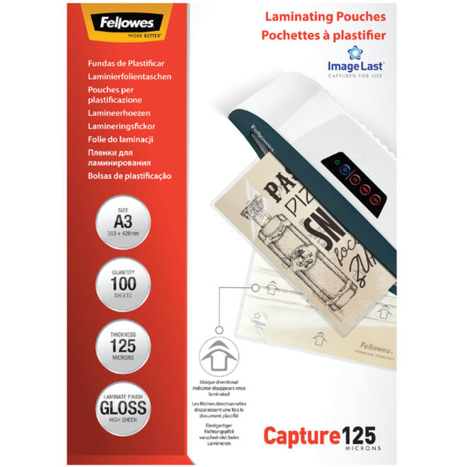 Lamineerhoes Fellowes A3 2x125micron glans 100stuks