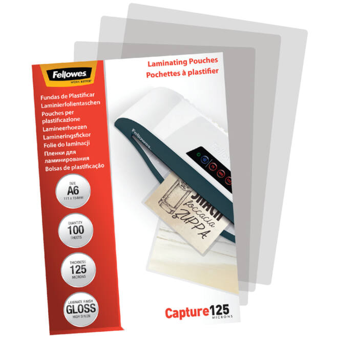 Lamineerhoes Fellowes A6 2x125micron glans 100stuks