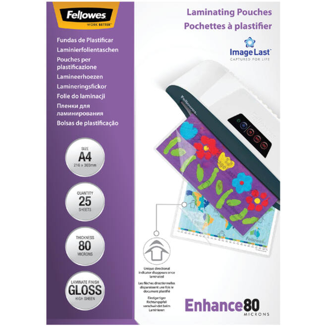 Lamineerhoes Fellowes A4 2x80micron glans 25stuks