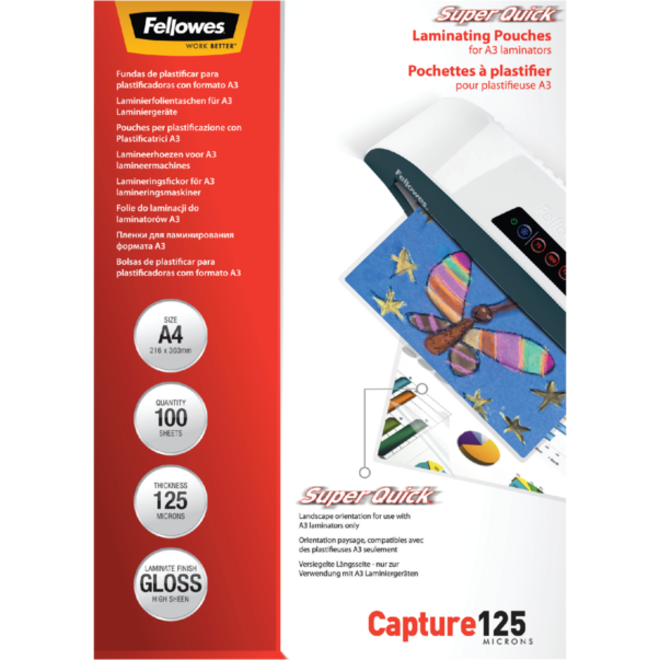 Lamineerhoes Fellowes A4 Superquick 2x125micron 100stuks