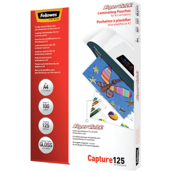 Lamineerhoes Fellowes A4 Superquick 2x125micron 100stuks
