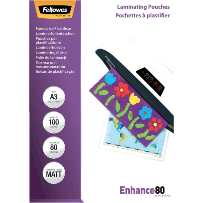 Lamineerhoes Fellowes A3 2x80micron mat 100stuks